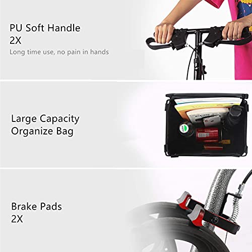 Caminantes para personas mayores Steerable Knee Walker Scooter Plegable, Starreable Knee Walker Pierna médica Scooter Crujido Mobility Caddy para lesiones ortopédicas Rollator Walker, ayuda de movilid