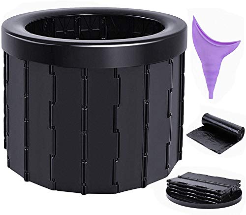 Cámping Portátil Plegable Inodoro, Viene con un Urinario Portatil Mujer de Viaje, Lavable, Resistente, Compacto, para Cámping, Senderismo, Viajes Largos, Atascos de Tráfico
