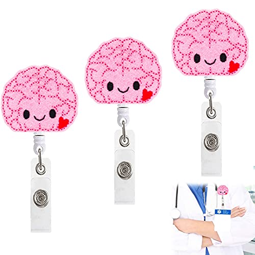 Carretes de Insignia, 3 Piezas Carretes de Insignia Retráctil, Insignia de Identificación Clip, Las Enfermeras Adultas, Los Médicos, Los Profesores y Los Estudiantes Pueden Utilizar