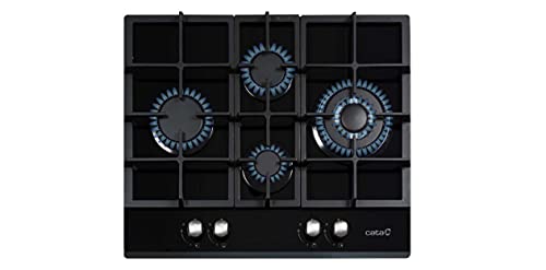 CATA | Modelo LCI 6031 | Encimeras de gas butano 4 Fuegos | Cocina de gas | Ancho de 64 cm | Parrillas / Quemadores hierro fundido | potencia 9,2 kW