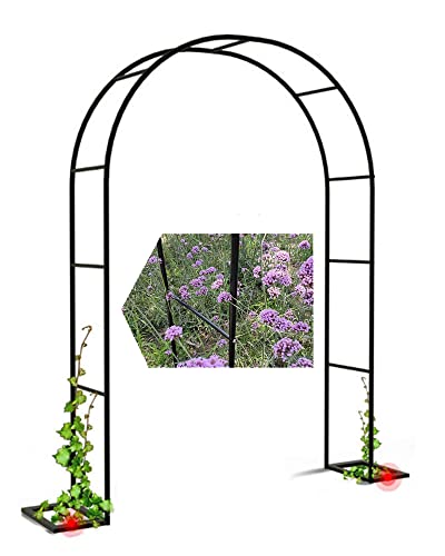 Cenadores de jardín para bodas para exteriores, arco de pérgola liviano, 7.2 pies de alto x 3.9 pies de ancho, 7.5 pies de alto x 6.5 pies de ancho, enrejado de cenador de varias plantas trepadoras,