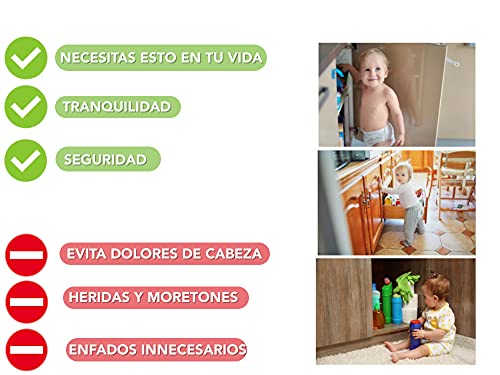 Cerraduras de Seguridad para Niños, Resistentes y Transparentes, Cierres de Bloqueo para Bebes en Armarios Puertas, Seguros para Puertas Armarios, WC Cocina, Mesitas de Noche, Material de uso Médico