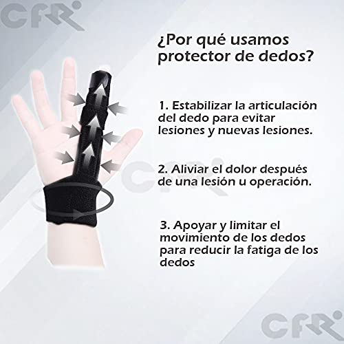 CFR Férula Larga para Dedos, Banda Mágica Ajustable, Protección para los Dedos, Estabilizador para los Dedos, para la Vida Diaria