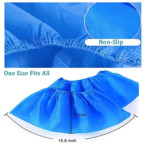 CH-GTJ Cubrezapatos Desechables, Cubre Zapatos Antideslizantes, No Tejida Cubre Zapatos De Protección, Engrosada A Prueba De Polvo para Calzado De Interior/Exterior,Rosado,200 Pack