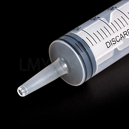 Cilindro de plástico grande de 60 ml con manguera para laboratorios científicos, riego de jardín, industria (3, 60 ml)