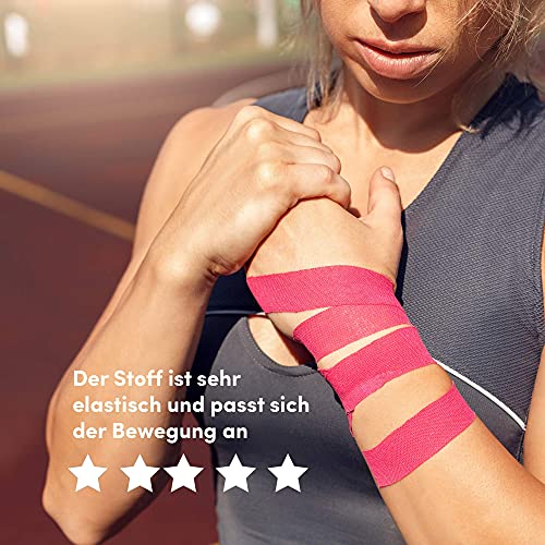 Cinta kinesiológica original con instrucciones (idioma español no garantizado) para deportes y medicina