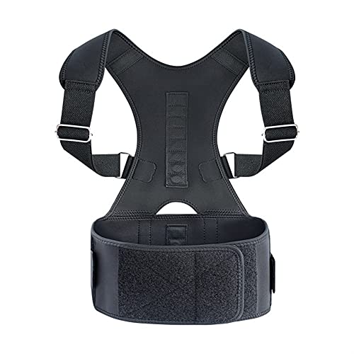 Cinturón de Apoyo para la Espalda Relajante Atrás Ajustable Postura Corrector de Apoyo Correa de Apoyo Cinta de clavícula Espalda Trasera Hombro Lumbar Corrección de Postura (Size : M)
