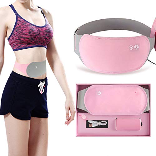 CinturóN De Calor Cintura Calefactable,CinturóN Uterino CáLido De Carga USB, Almohadilla TéRmica EléCtrica para Calambres Menstruales En La Zona Lumbar, Cadera De Grafeno Ajustable,Pink