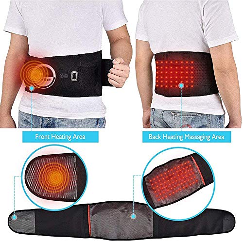 Cinturón De Calor Manta Electrica Lumbar,Térmica Eléctrica para Cinturon, Lumbar Electrico Cinturon, Alivio del Dolor De Espalda Baja, Abdominal, Calambres Estomacales, Artrítico
