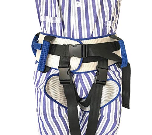 Cinturón de transferencia con lazos de pierna, seguridad de enfermería médico dispositivo de asistencia de Gait-terapia ocupacional y física para Bariatría, pediátrica, ancianos (azul)