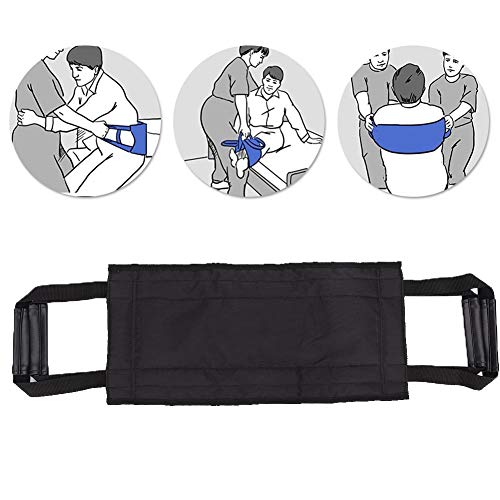 Cinturón elevador de enfermería para sillas de ruedas con manijas dobles, soporte portátil Cinturón de asistencia para pacientes ancianos Protección de la cintura Transferencia de cama Cinturón móvil