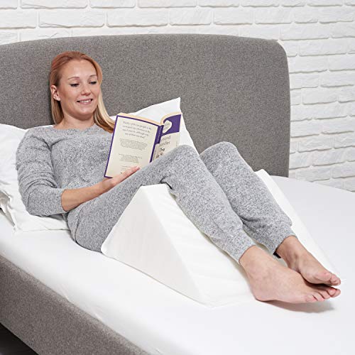 Cojin Cuña para Respaldo en Cama - Almohada de Soporte: Apoyo para la Espalda, Piernas Rodillas - Ideal para Cuando está Leyendo, también Ayuda con el Reflujo Ácido - Hecha en Portugal por Proheeder