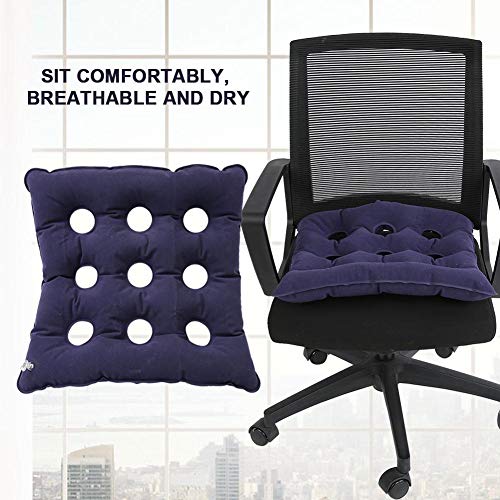 Cojín de Aire Inflable, Asiento de Aire Inflable cojín antiescaras Silla de Ruedas PVC Coche de la Oficina Asiento de Asiento Transpirable(420 Morado)