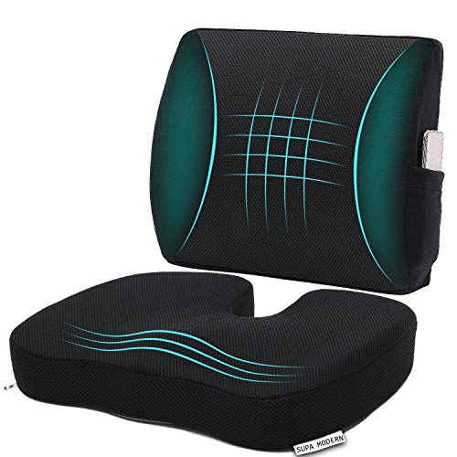 Cojín de espuma viscoelástica para asiento de coche y almohada de apoyo lumbar 3D, cojín ortopédico para silla de oficina, silla de oficina, almohada lumbar para revivir el dolor de espalda baja