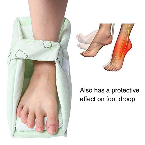 Cojín protector de talón Cojín de apoyo para tobillo y pie Pies anti-escaras Cubierta para el talón para pies hinchados Tobillos doloridos Úlceras por presión Cuidado de enfermería en silla de ruedas