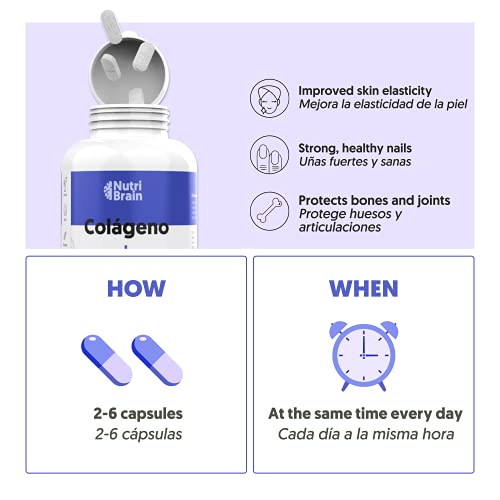 Colágeno Hidrolizado con Magnesio | Bote XXL, 450 Cápsulas (6 meses) | Potenciado con Calcio y Vitamina C para Piel, Articulaciones, Pelo, Músculos, Sistema Inmunológico y más Energía