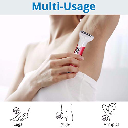 COLFULINE 5 en 1 Depiladora para mujer Depiladora cuerpo Depiladora Facial Depiladora Eléctrica Recortadora eléctrica USB recargable Recortadora eléctrica para cejas, nariz, facial