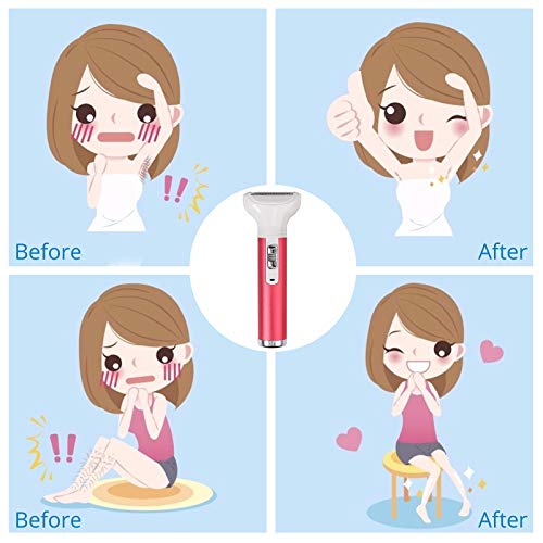 COLFULINE 5 en 1 Depiladora para mujer Depiladora cuerpo Depiladora Facial Depiladora Eléctrica Recortadora eléctrica USB recargable Recortadora eléctrica para cejas, nariz, facial