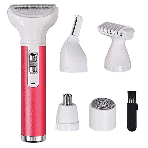 COLFULINE 5 en 1 Depiladora para mujer Depiladora cuerpo Depiladora Facial Depiladora Eléctrica Recortadora eléctrica USB recargable Recortadora eléctrica para cejas, nariz, facial
