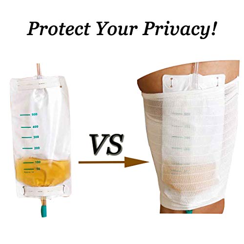 Comfort Sleeve Urine Catheter Bag Leg Holder for Incontinence Supporting Attached (1 PCS, S)