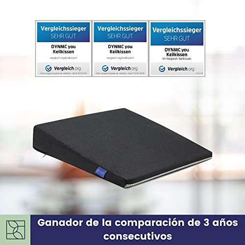 Cómodo cojin Silla Oficina - Cojin cuña ergonómico - Firme, de Forma Muy Estable - Cojín de Asiento Moderno de Espuma, cojin Asiento Coche - Cojines para sillas Premium de DYNMC YOU, Negro