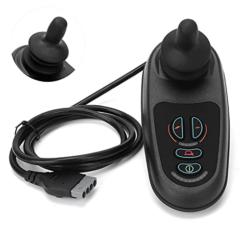 Controlador de Palanca de Mando para Silla de Ruedas, Accesorios para Sillas de Ruedas de Movilidad Eléctrica, Controlador Palanca Mando para Silla de Ruedas de 4 Teclas Apto para PG VR2 D50677