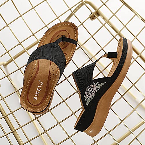 Correcdolortor De Juanetes Sandalies Sandalies De La Cuña De Verano De Las Mujeres Sandalies Ortopédicas Flip Flaops Para Otopédico Con Soporte De Arco Para Los Síntomas De Juanete De(Size:38,Color:C)