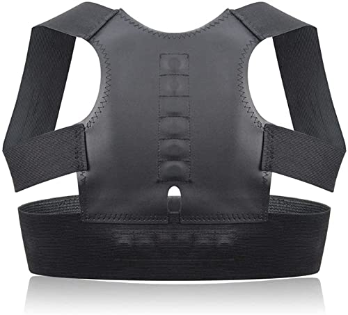 Corrector de postura de espalda, jorobado ajustable para hombres, mujeres y adolescentes, correas ajustables dobles, cinturón de protección contra el calor para aliviar el estrés y el dolor de espalda