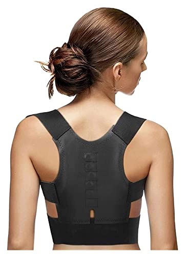 Corrector de postura de espalda, jorobado ajustable para hombres, mujeres y adolescentes, correas ajustables dobles, cinturón de protección contra el calor para aliviar el estrés y el dolor de espalda
