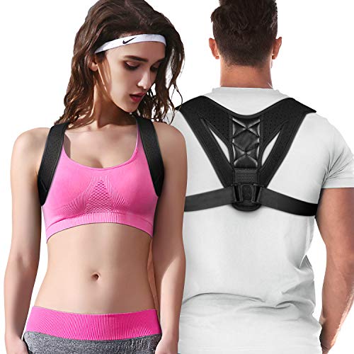 Corrector de Postura, Entligent Corrector de Postura Espalda Hombro para Mujer y Hombre Ajustable Faja Espalda Recta Soporte Transpirable Ligero Talla Única para Aliviar Dolor y Mejorar Postura