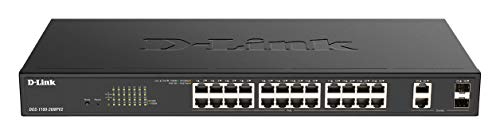 D-Link DGS-1100-26MPV2, Switch Smart 26 Puertos Gigabit, Combo, PoE, Power Over Ethernet, Gestión Web, Layer 2, VLAN, sin Ventilador, IGMP Snooping, VoIP VLAN, QoS, Seguridad Red, Montaje Rack