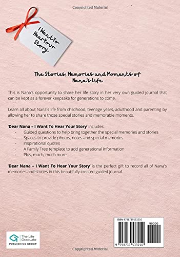 Dear Nana. I Want To Hear Your Story: A Guided Memory Journal to Share The Stories, Memories and Moments That Have Shaped Nana’s Life