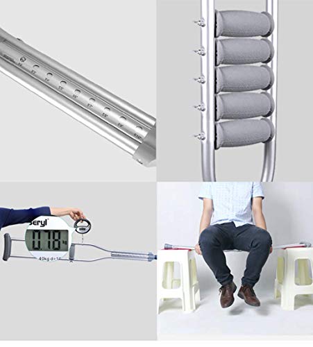DGHJK Muletas, Muletas de Aluminio para Las Axilas para Adultos/Bastón para Caminar Ajustable de un Solo Brazo Ligero Axilla Codo antebrazo