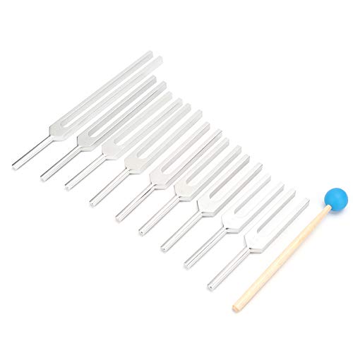 Diapasón curativo, 9 piezas diapasón con material de aleación de aluminio para estudiantes de medicina y música para enfermería para curar