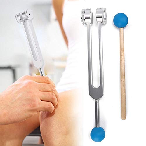 Diapasón de 136,1 Hz, diapasón de aleación de aluminio de baja frecuencia c Diapasón de energía con martillo ideal para limpiar el cuerpo y la mente