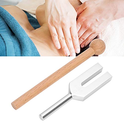 Diapasón de Alta frecuencia de 4096 Hz, diapasón médico de aleación de Aluminio con Martillo de Madera y Bolsa de Franela, Herramienta de Terapia de Sonido por vibración