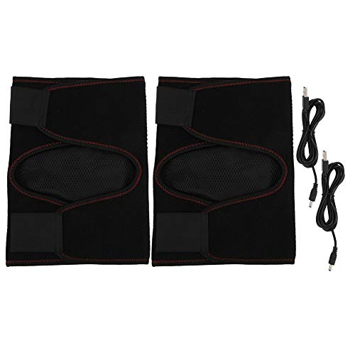 Dioche Rodillera calefactora, Rodillera calefactora eléctrica, Suave Buena Elasticidad 1 par de Rodilleras cálidas para Evitar colisiones para Todos los Deportes Correr Baile para jóvenes y