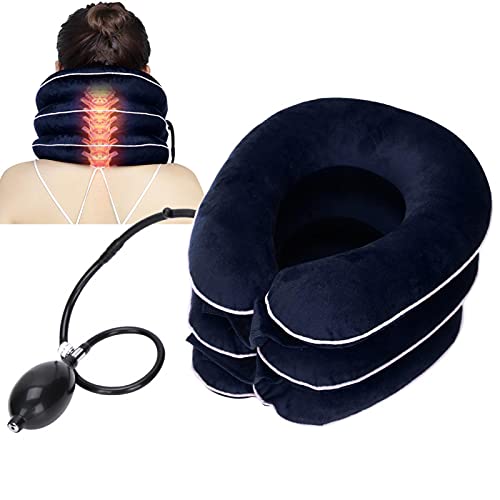 Dispositivo de tracción de cuello cuello cervical Tracción de cuello para dolor de cuello instantáneo de terapia física ocupacional ayuda a estiramiento para uso en casa oficina