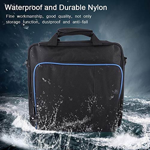 Diyeeni Funda de Transporte para PS4 Slim, Bolsa de Hombro de Viaje portátil de Nylon Consola de Videojuegos Funda de Transporte con Compartimentos para Accesorios y Juegos de PS4 Slim