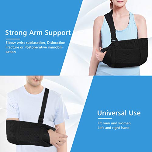 DOACT Cabestrillo Hombro - Inmovilizador ajustable con Eslinga de Hombro y Codo de Muñeca, Proporciona Estabilización y Soporte para Hombres y Mujeres la Izquierda y la Derecha Mano