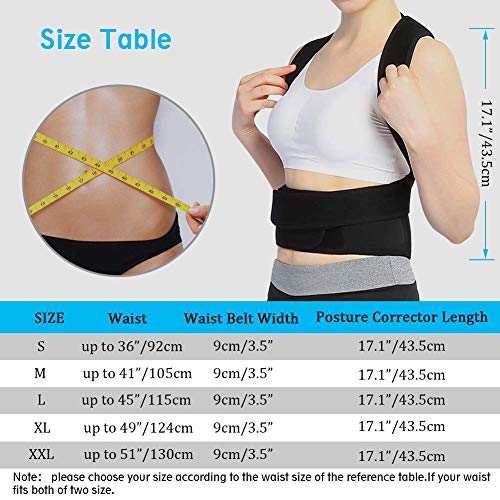 DOACT Corrector Postura Espalda, Faja Lumbar Mujer Hombre, Respaldo Lumbar Faja Espalda, Upright Espalda Para Corregir Postura Espalda, Correctores Enderezar Espalda Apoyo Lumbar Alivio Dolor (XXL)
