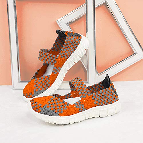 DoGeek Zapatillas Ligeras Tejidas Malla Elastic Sandalias para Mujer Resistentes al Agua Transpirables Zapatos de Verano