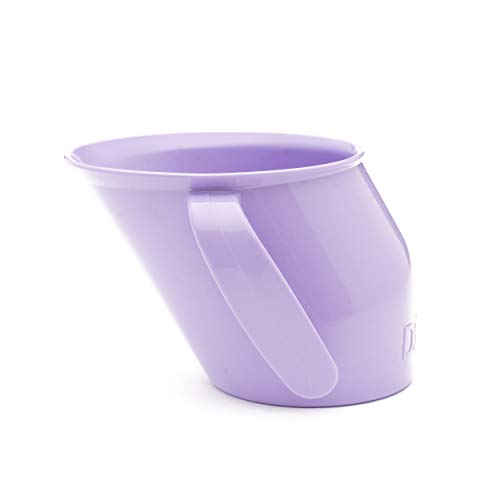 Doidy Cup Tacitas de aprendizaje abiertas para nenes y bebés – Diseño oblicuo único - Vaso para bebé de dos asas – Taza genial para el destete para leche, agua y zumos Uso desde 3-6 meses hasta niños (Flieder)