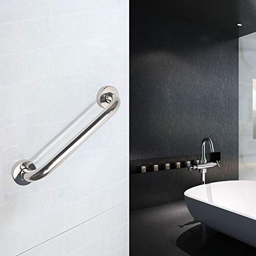 DSFSAEG Asidero antideslizante para cuarto de baño, barandilla de acero inoxidable 304, barra de sujeción de seguridad, pasamanos rectos para ducha/inodoro (tamaño: 400 mm)