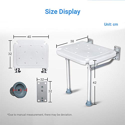 Ducha plegable, taburete de pared para silla de baño, ducha con orificio antideslizante para drenaje de pies