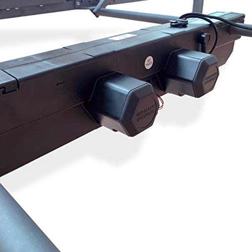 Duérmete Online Cama Eléctrica Articulada Reforzada ERGOMAX 5 Planos, Suspensiones de Hytrel, Fiabilidad y Robustez, Motor Alemán, Gris, 105x190