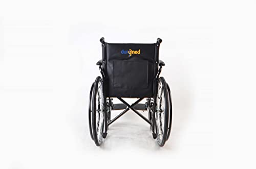 Dunimed Silla de ruedas plegable - Ligero - Ortopédica, para minusválidos - Negro