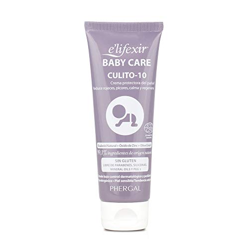 Elifexir Baby Care Culito 10 - Crema Protectora de Pañal | Reduce Rojeces, Picores y Aísla de la Humedad | Hidrata y Calma | Refuerza la Función Barrera | 99% Ingr. Naturales | Hipoalergénica -75ml