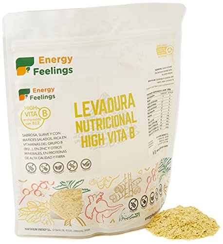 Energy Feelings | Levadura Nutricional en Copos con Vitamina B12 | Vegana | Sin Gluten | 250g