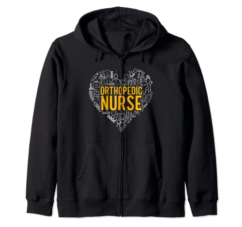 Enfermera ortopédica corazón orto enfermería estudiante RN Sudadera con Capucha